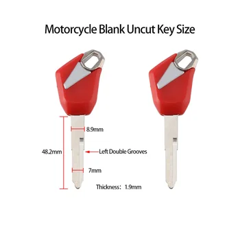 Новый пустой неразрезной ключ мотоцикла красного цвета длиной 48 мм для мотоцикла Kawasaki