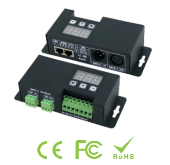 BC-853 DMX 512 master mode 3CH LED rgb led контроллер декодер питания